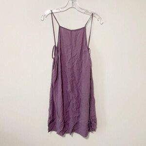 Free People Dress Womens Size M Purple Flowy Tank Rayon Boho Basic Beachy